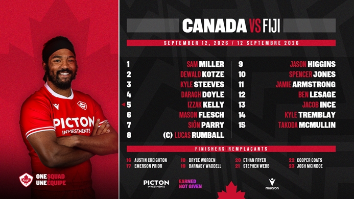 Canada v Fiji - September 2026